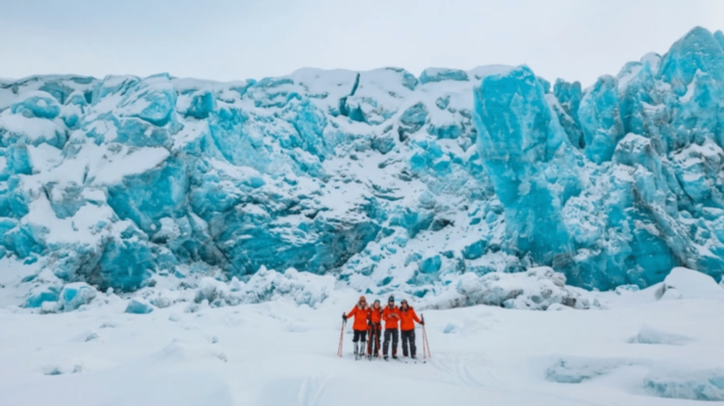 The Climate Sentinels, happy after completing their journey across Svalbard