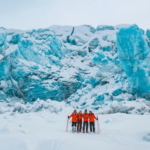 The Climate Sentinels, happy after completing their journey across Svalbard